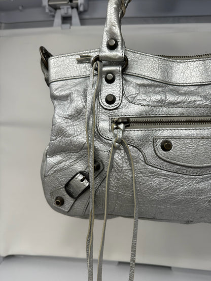 Balenciaga City Bag Silver