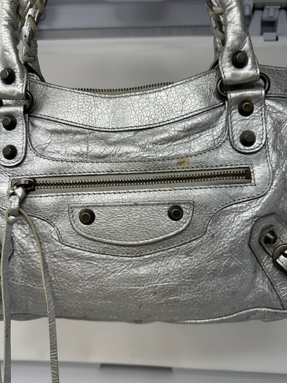 Balenciaga City Bag Silver