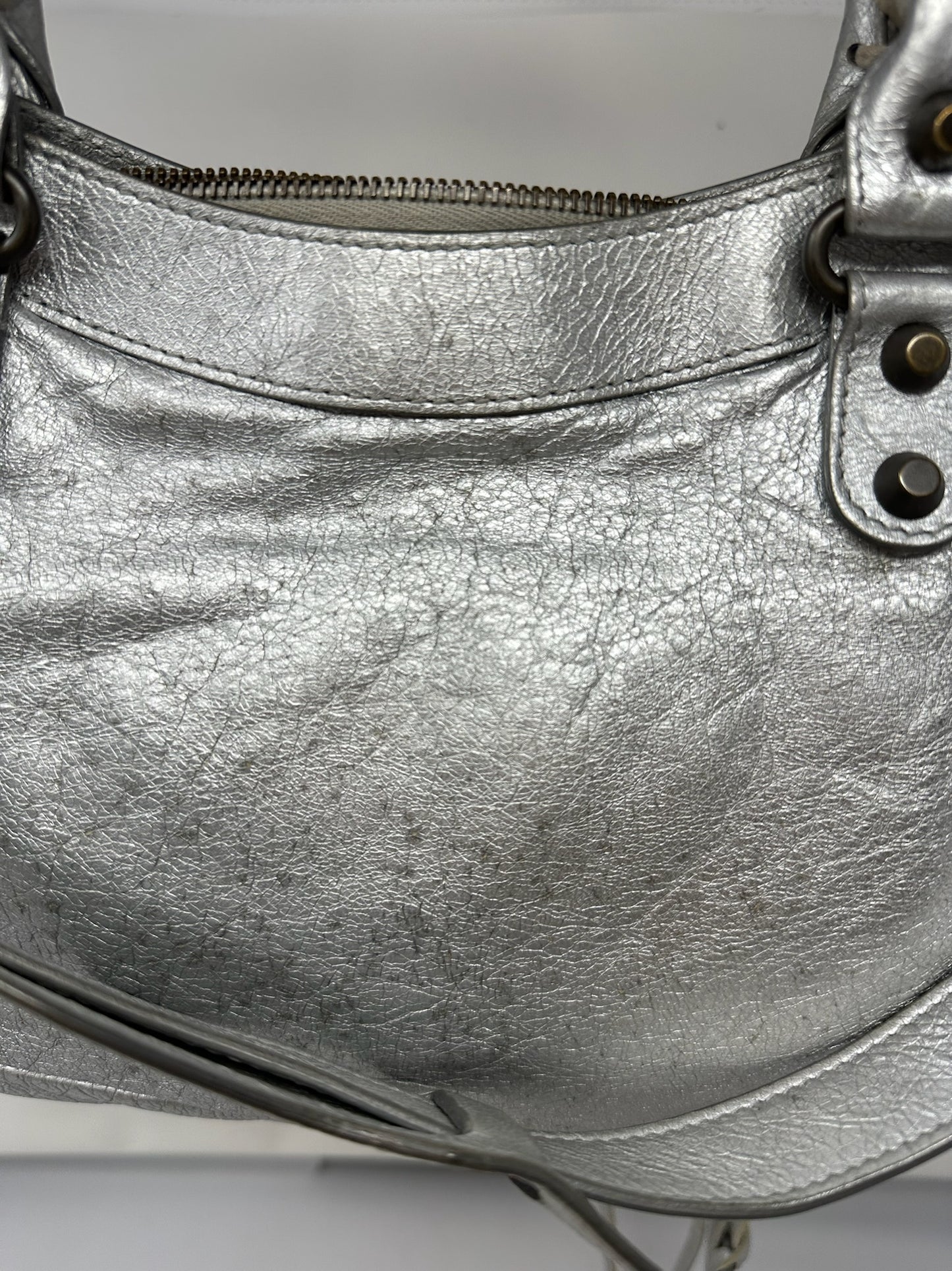 Balenciaga City Bag Silver