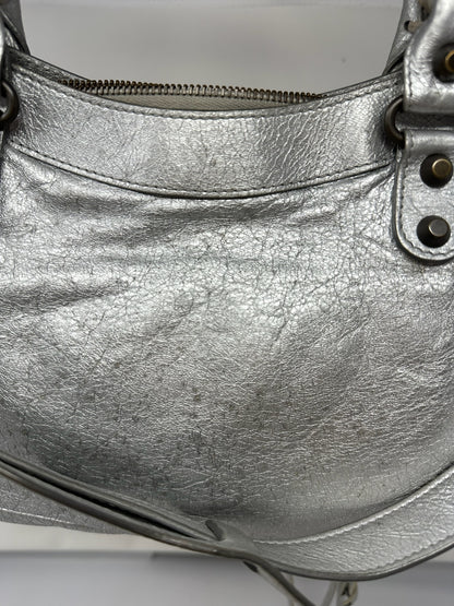 Balenciaga City Bag Silver