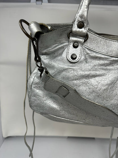 Balenciaga City Bag Silver