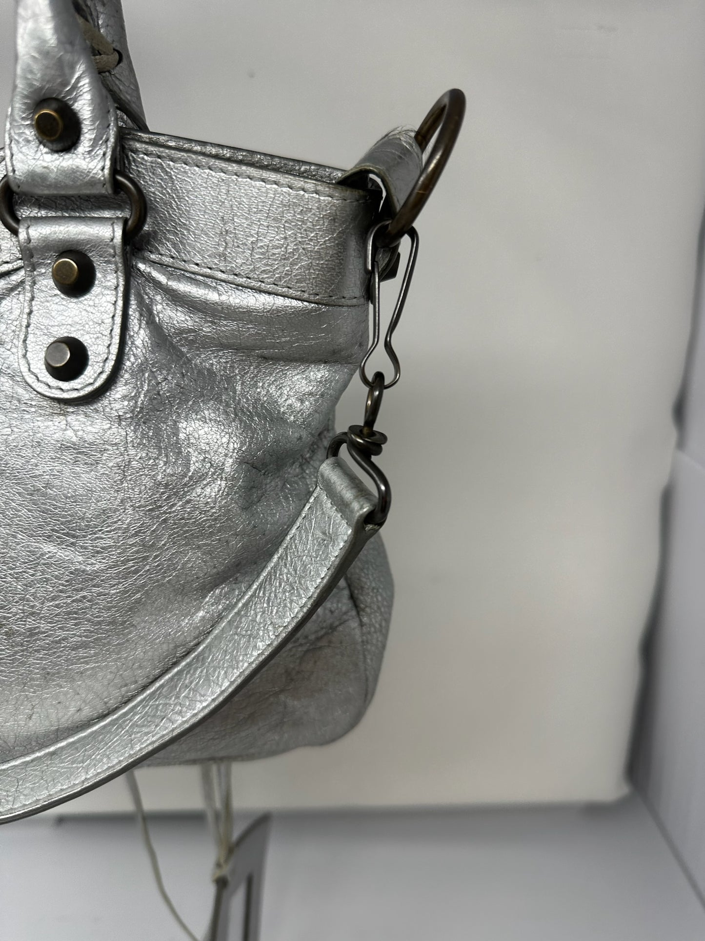 Balenciaga City Bag Silver