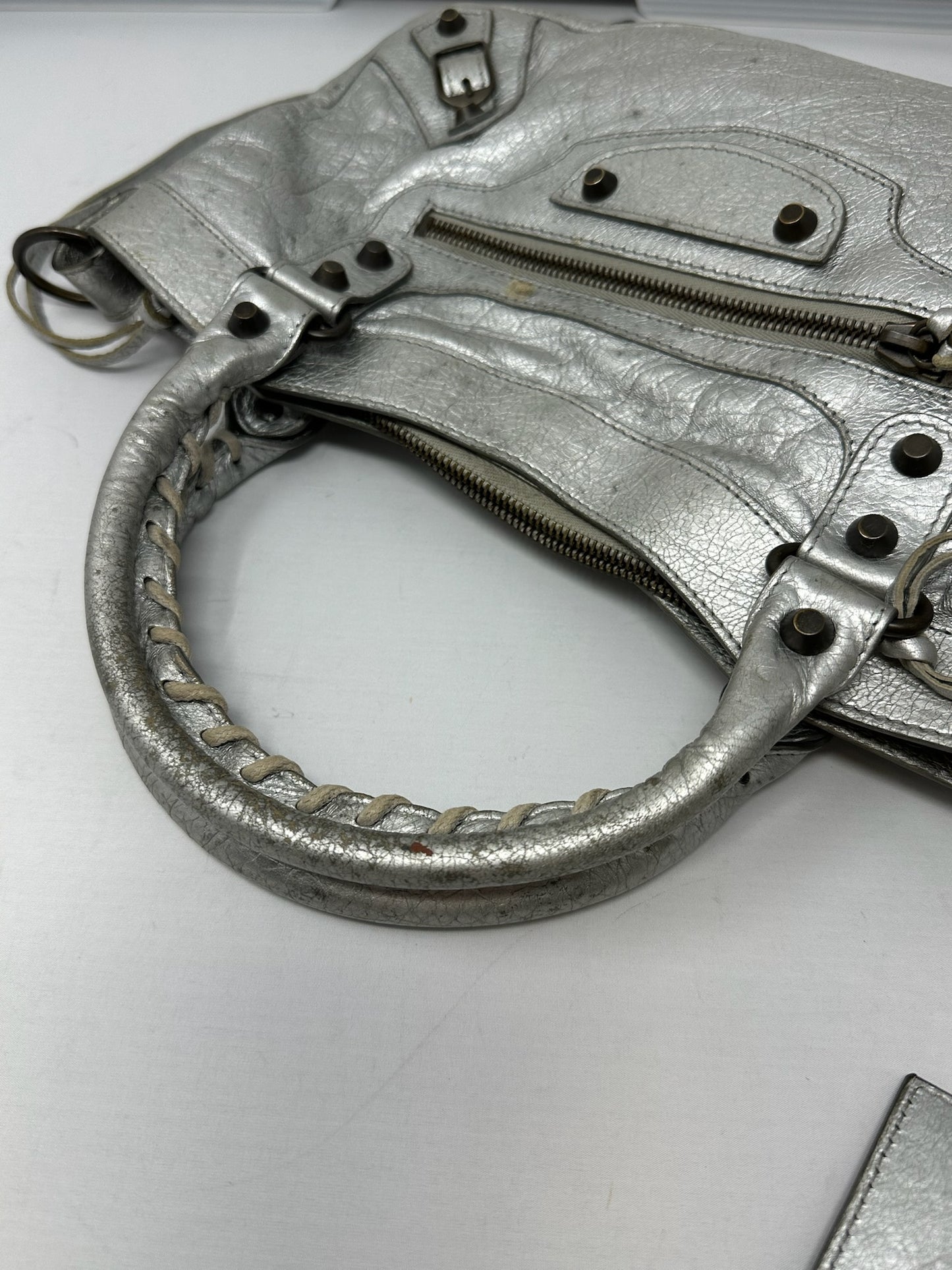 Balenciaga City Bag Silver