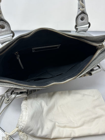 Balenciaga City Bag Silver