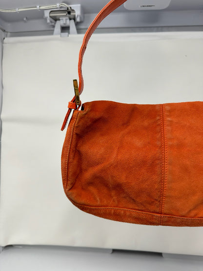 Fendi Baguette Orange Suede