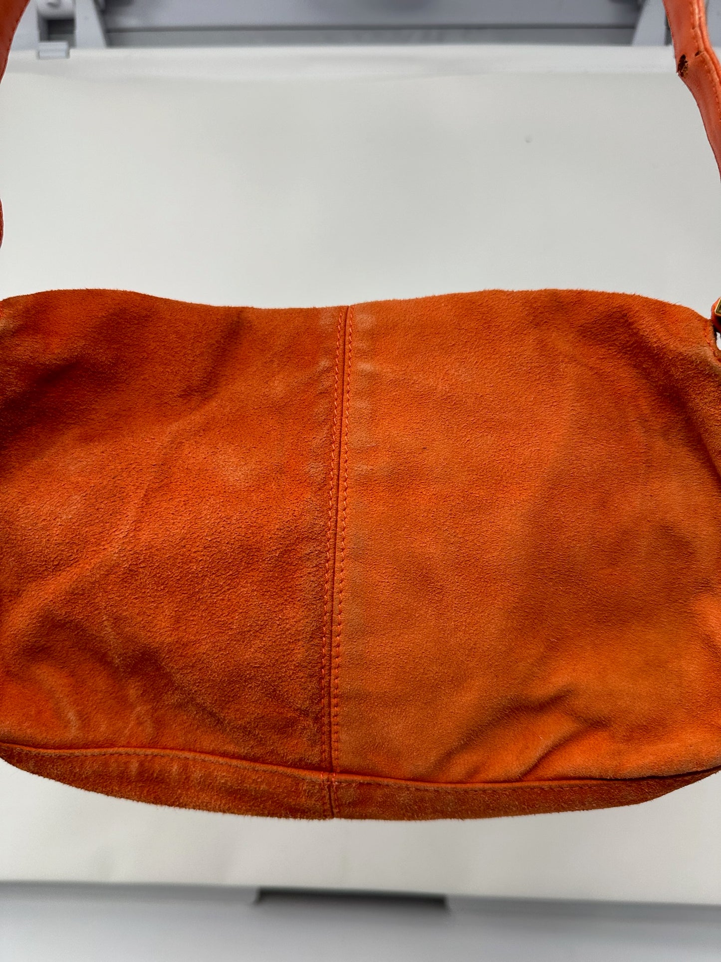 Fendi Baguette Orange Suede