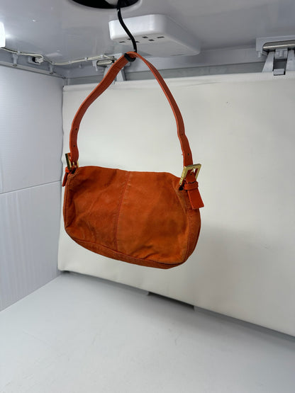 Fendi Baguette Orange Suede