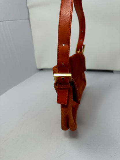 Fendi Baguette Orange Suede