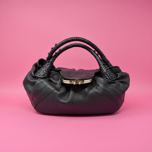 Fendi Spy Bag Black Leather (Missing Key Luck Charm)