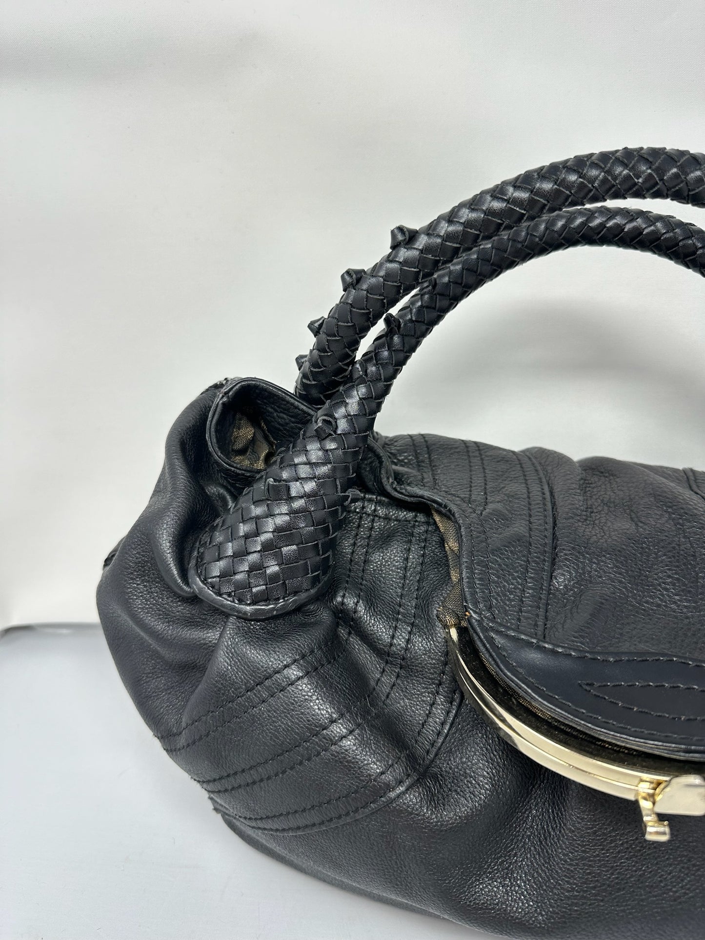 Fendi Spy Bag Black Leather (Missing Key Luck Charm)