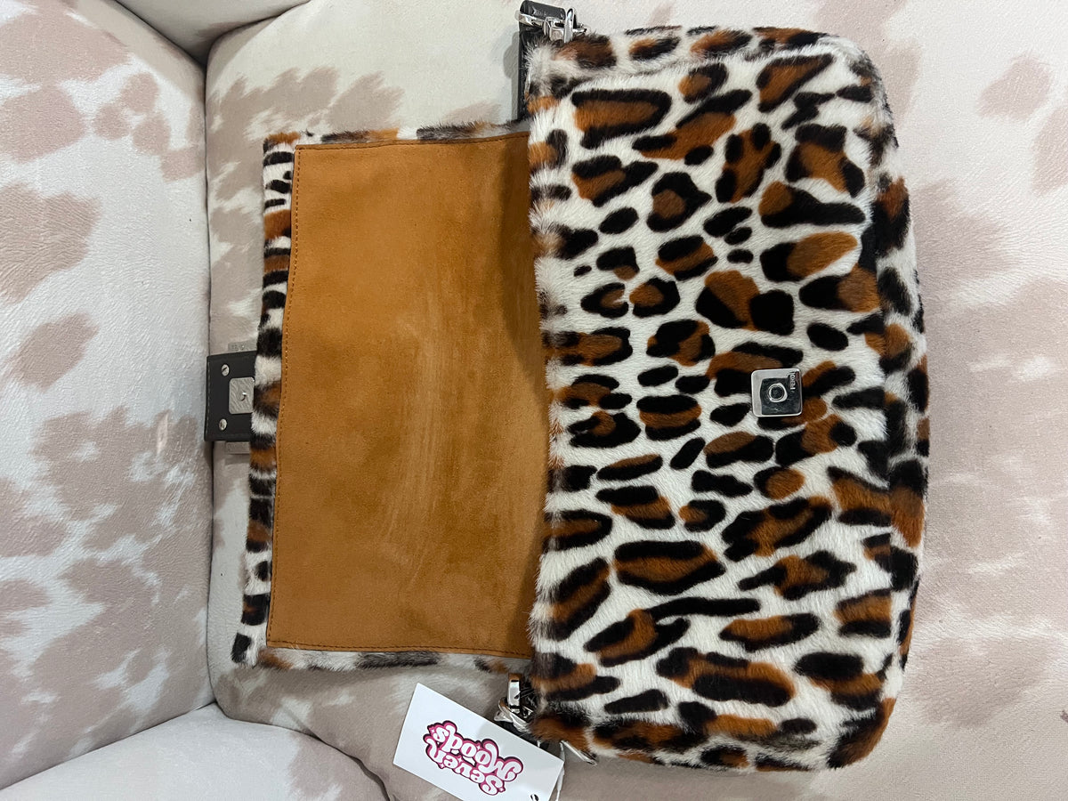 Fendi Leopard Print Baguette Bag