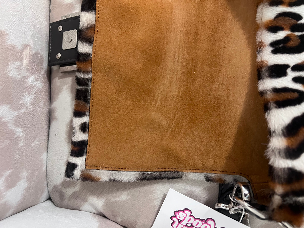 Fendi Leopard Print Baguette Bag