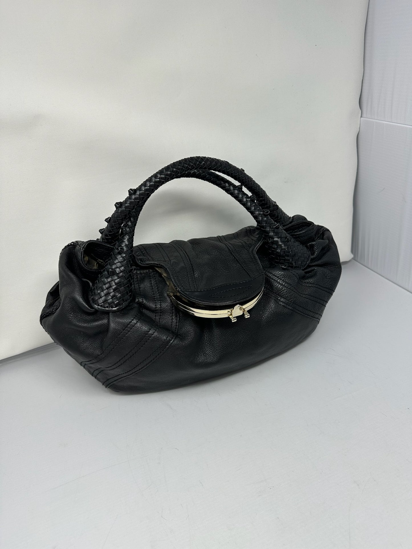 Fendi Spy Bag Black Leather (Missing Key Luck Charm)