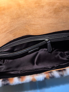 Fendi Leopard Print Baguette Bag