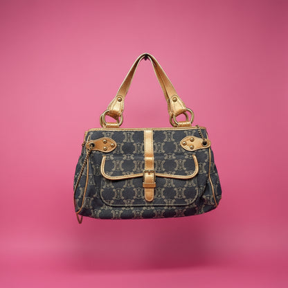 Celine Macadam Denim and Leather