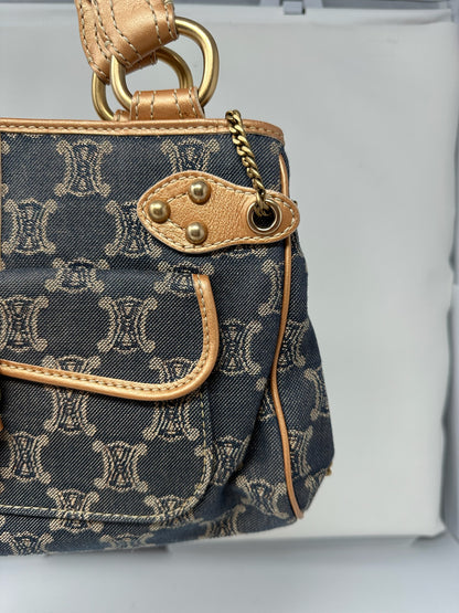 Celine Macadam Denim and Leather