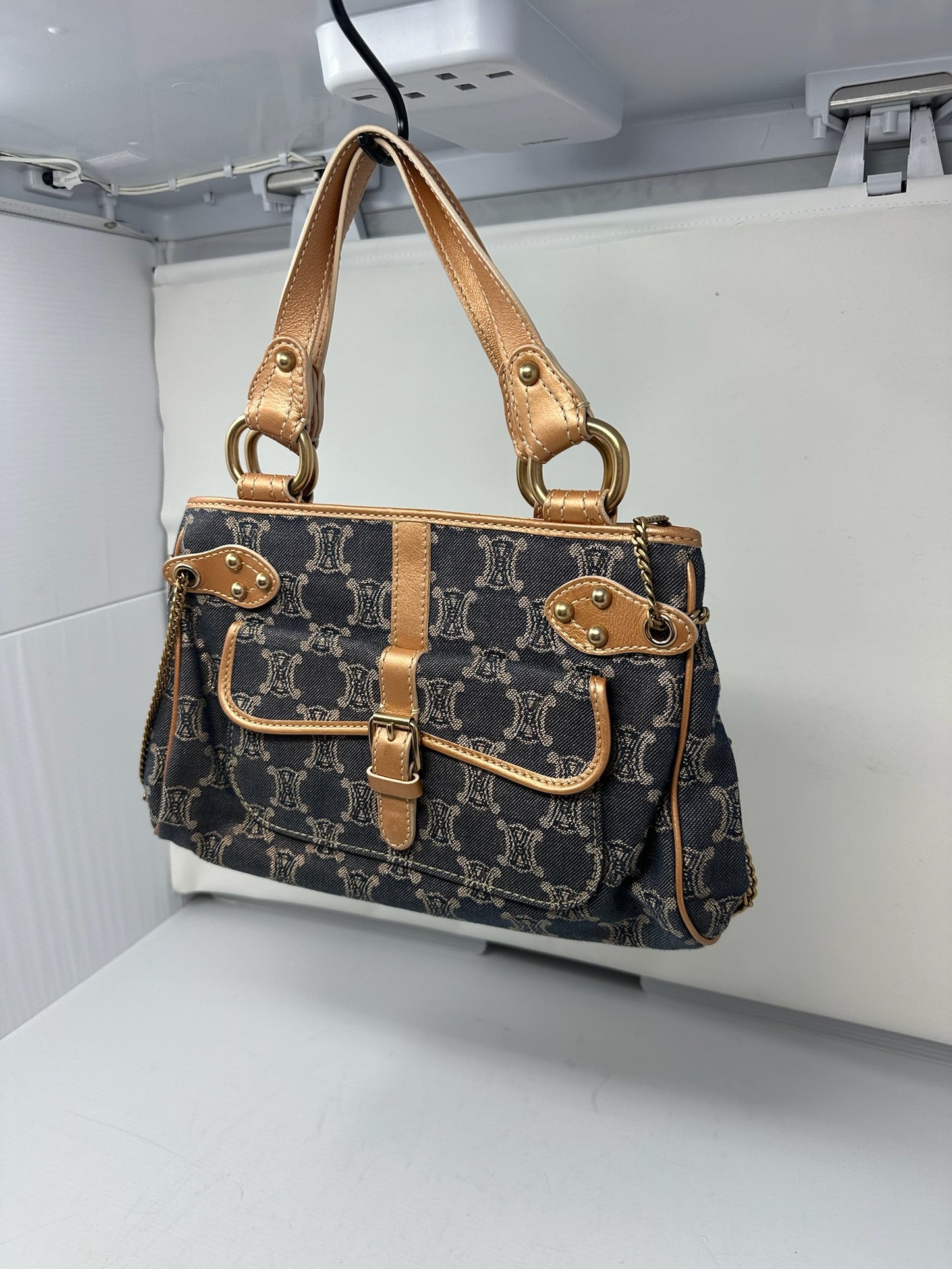 Celine Macadam Denim and Leather