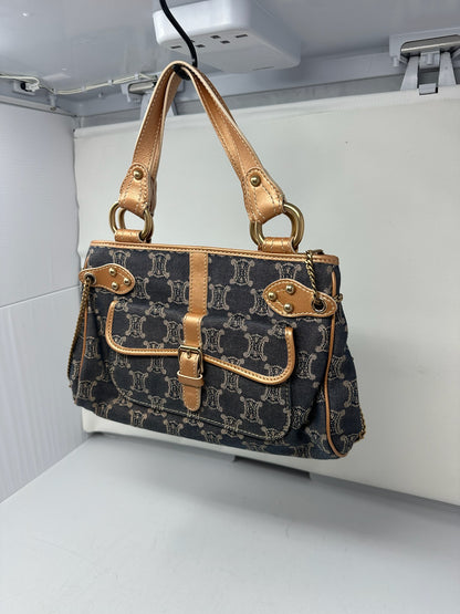 Celine Macadam Denim and Leather