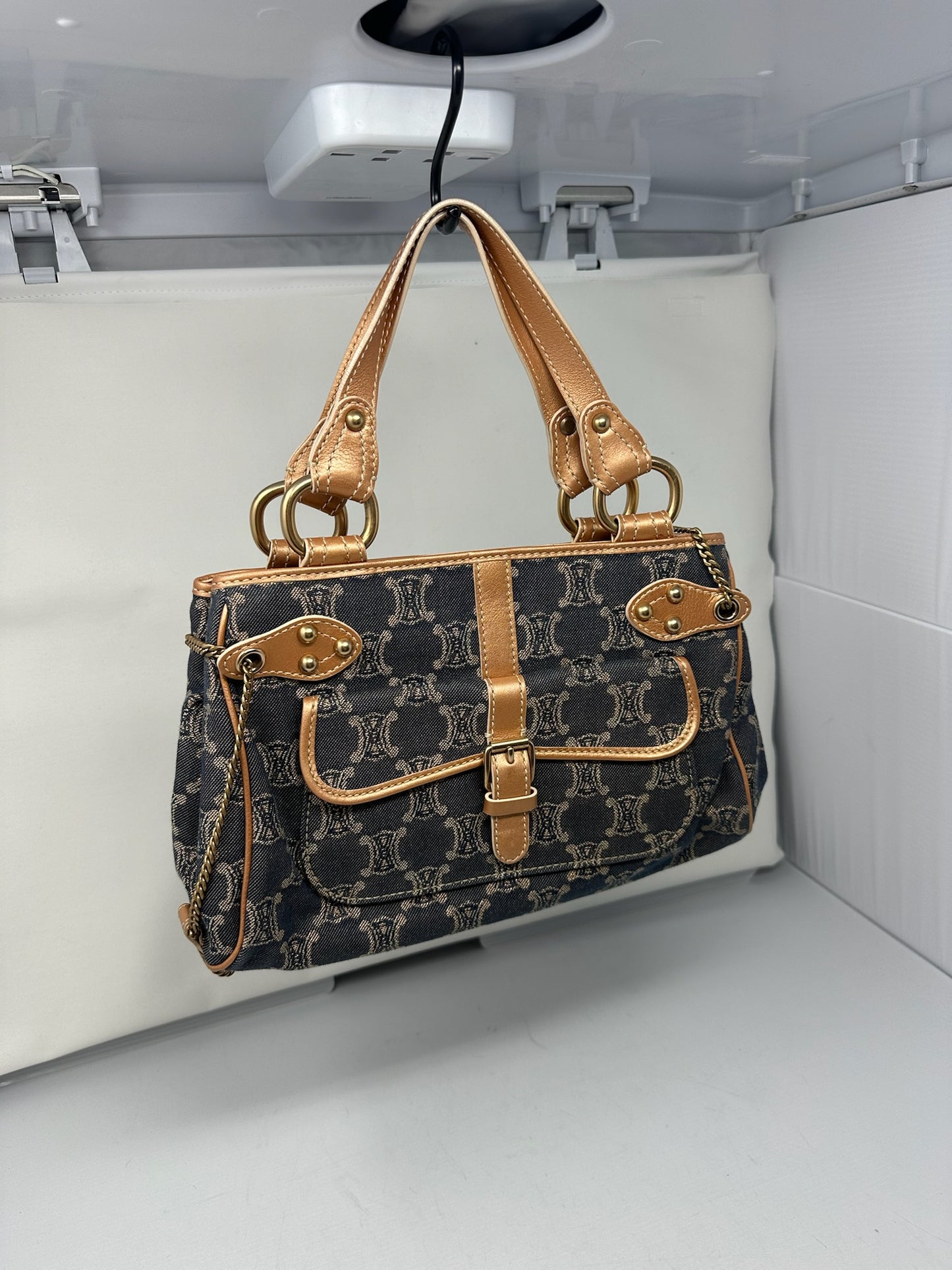 Celine Macadam Denim and Leather