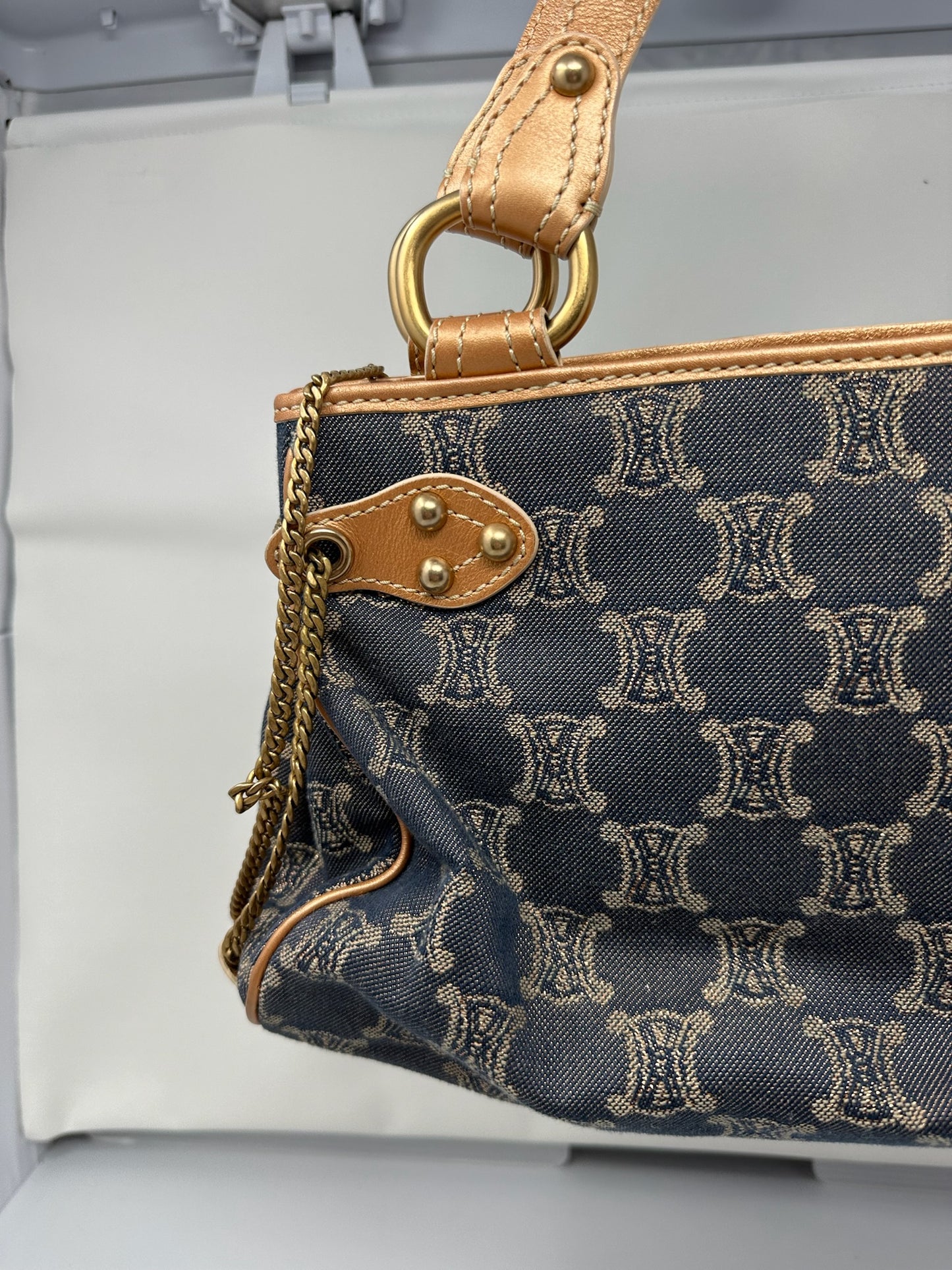 Celine Macadam Denim and Leather