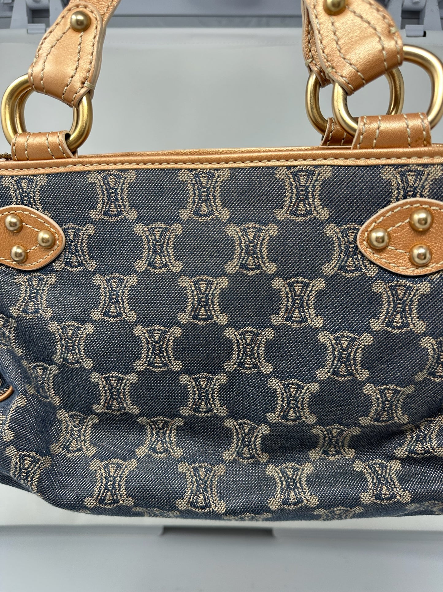 Celine Macadam Denim and Leather