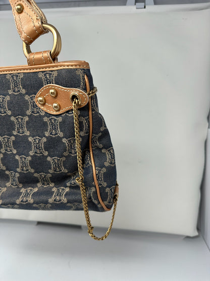 Celine Macadam Denim and Leather