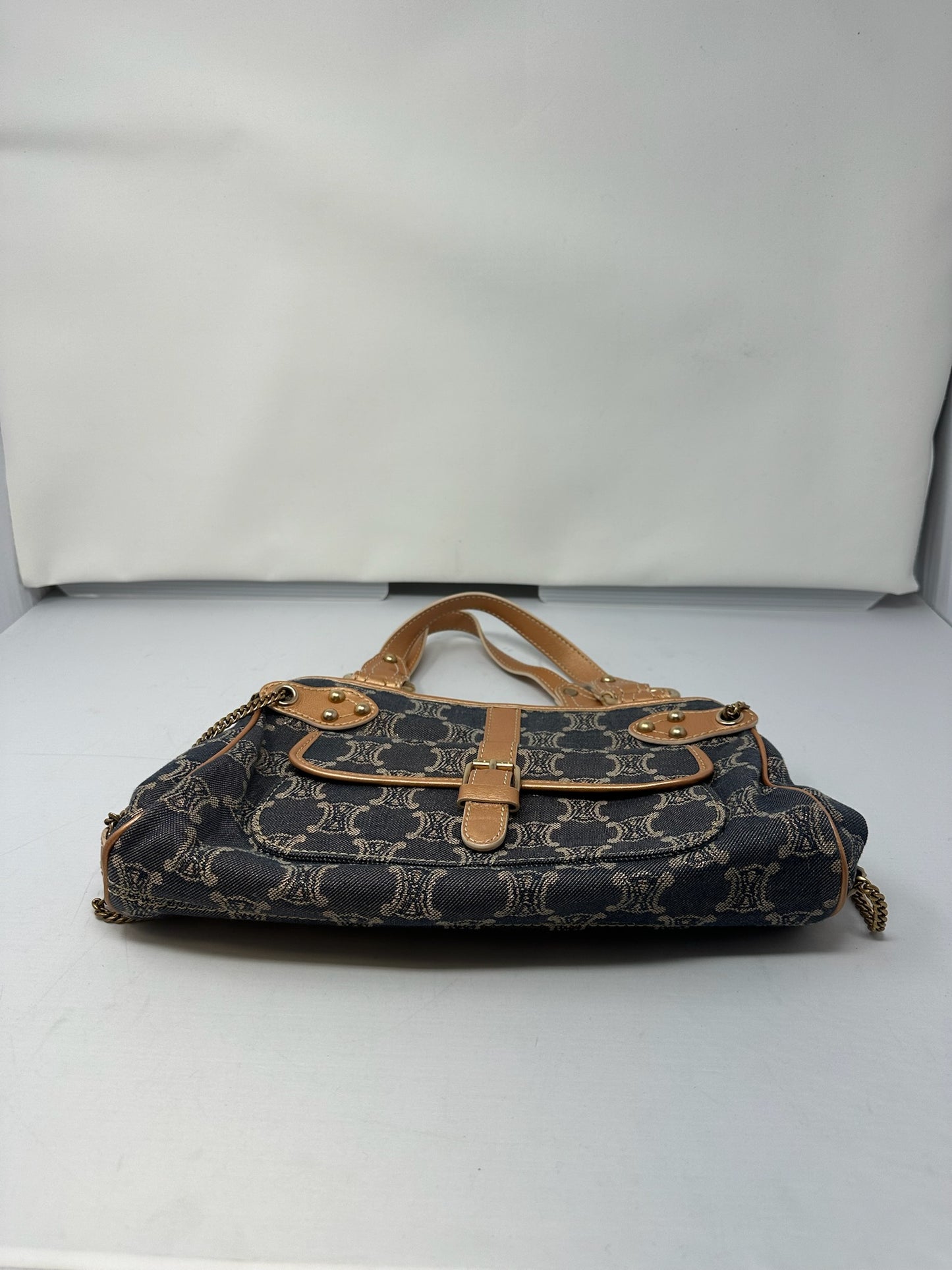 Celine Macadam Denim and Leather