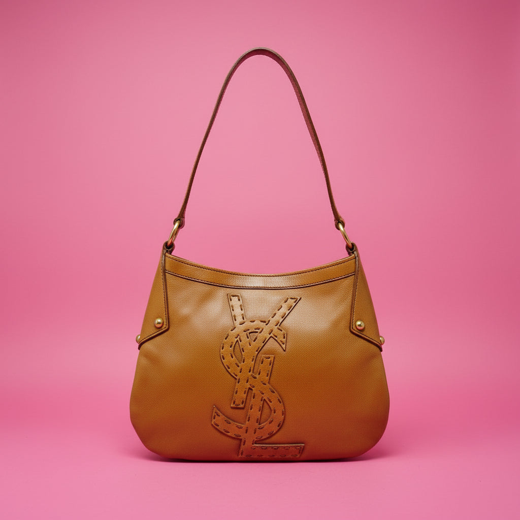 YSL Brown Leather Hobo