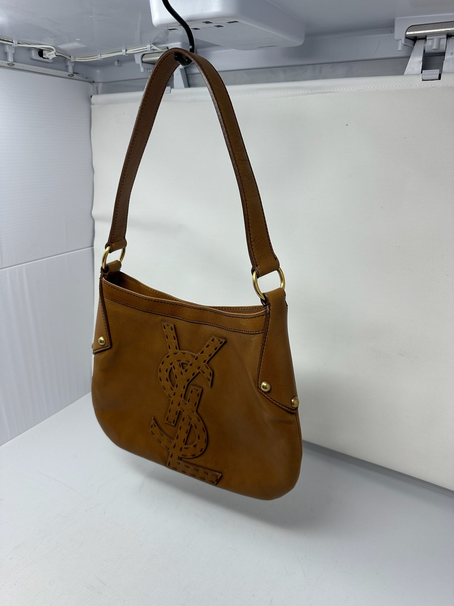 YSL Brown Leather Hobo