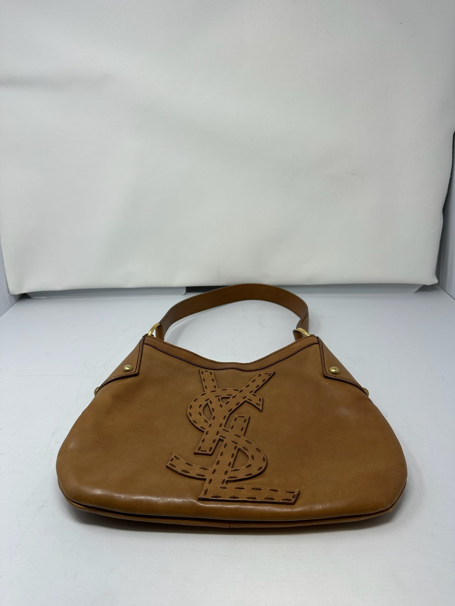 YSL Brown Leather Hobo