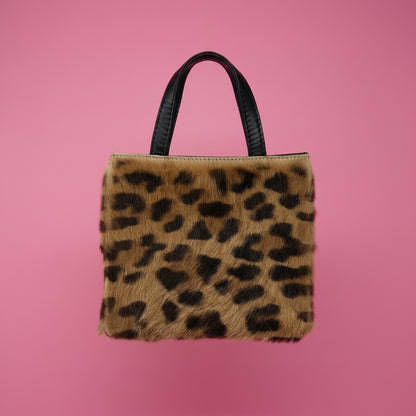 Loewe Furry Leopard Print Mini Tote Bag