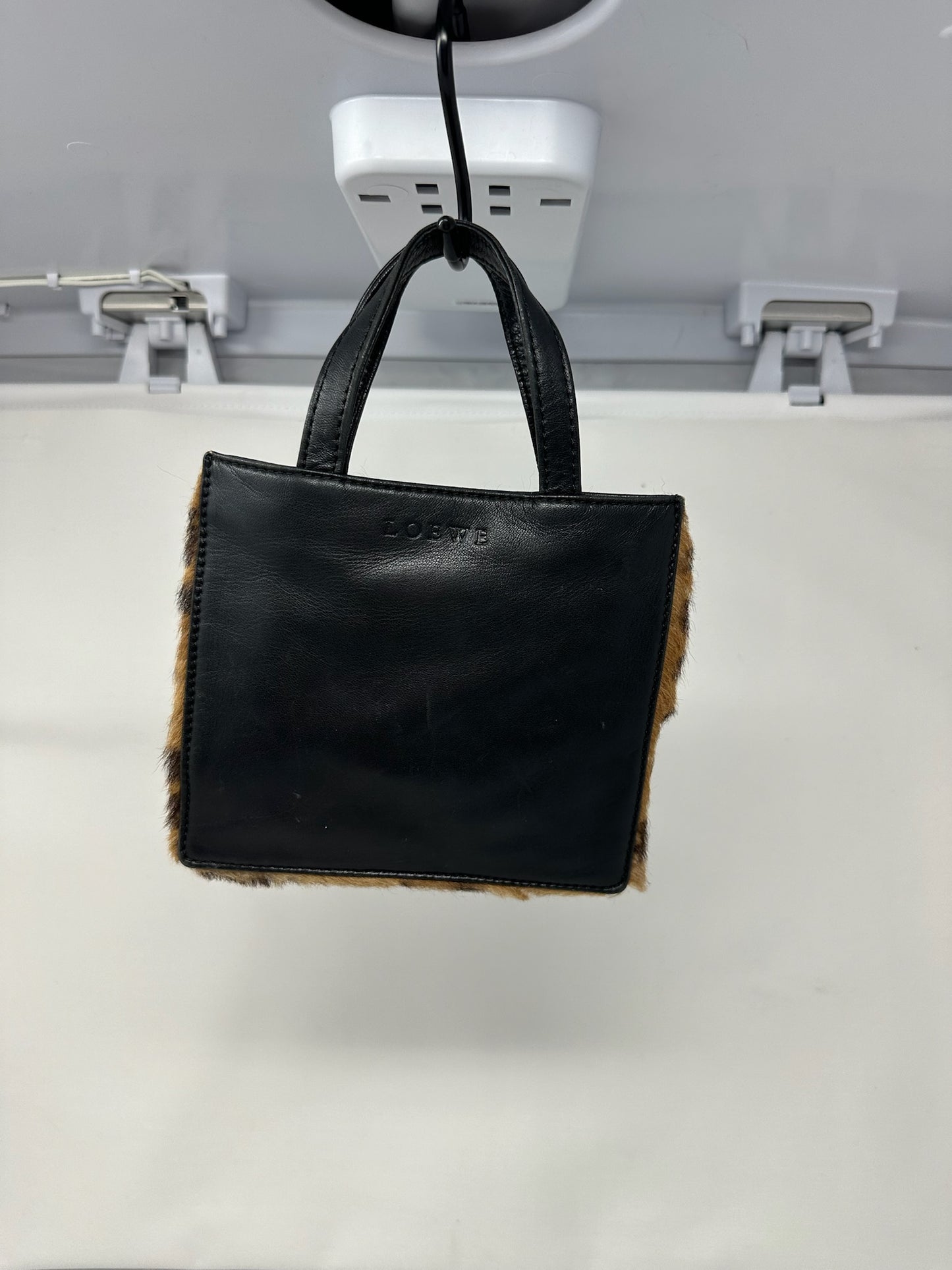 Loewe Furry Leopard Print Mini Tote Bag