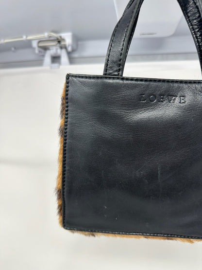 Loewe Furry Leopard Print Mini Tote Bag