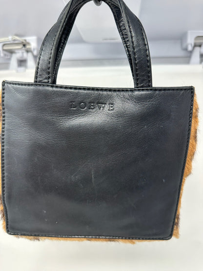 Loewe Furry Leopard Print Mini Tote Bag