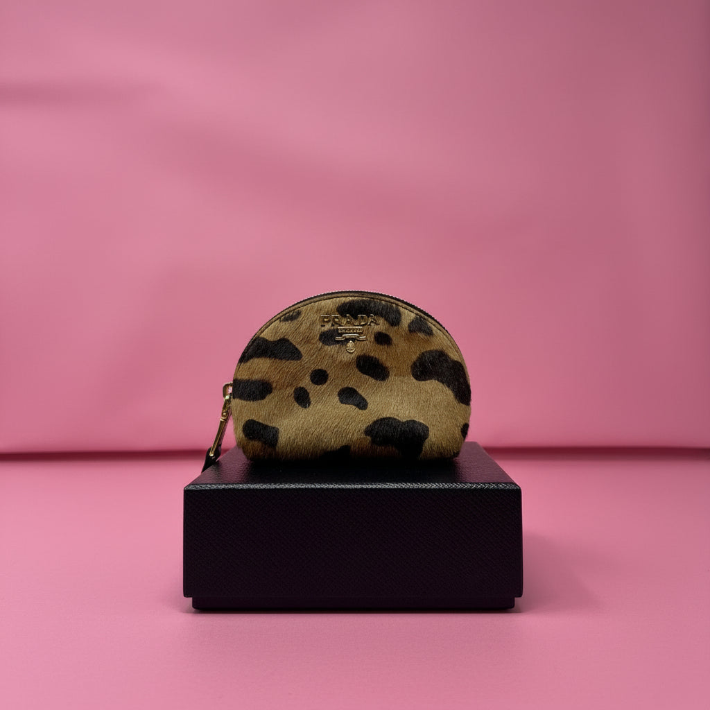 Prada Mini Pouch Pony Hair Animal Print
