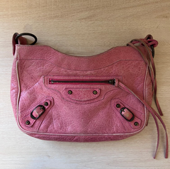 Balenciaga Pink Leather Classic Hip Crossbody Bag