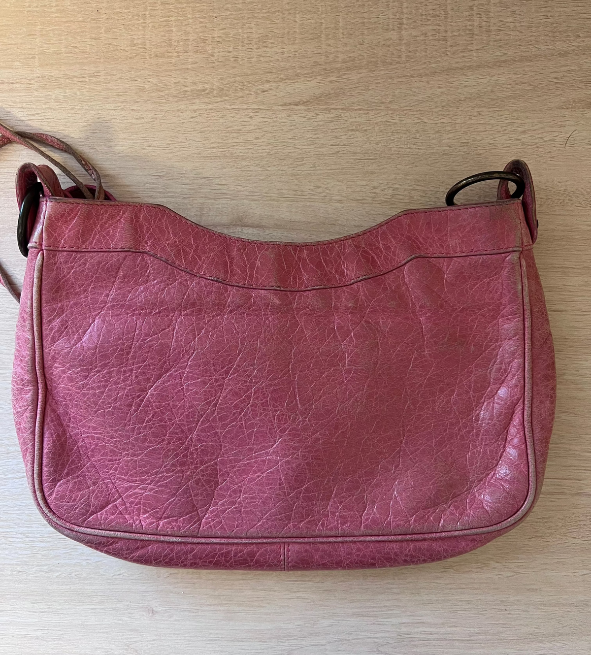Balenciaga Pink Leather Classic Hip Crossbody Bag