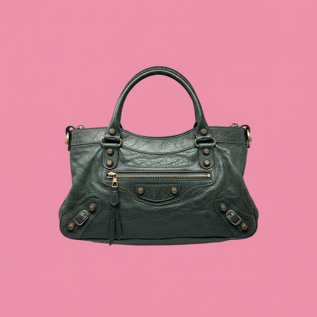 Balenciaga CIty Bag Dark Grey Leather