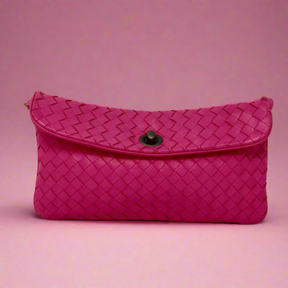 Bottega Veneta Intrecciato Pink Leather Bag
