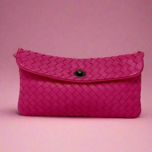 Bottega Veneta Intrecciato Pink Leather Bag
