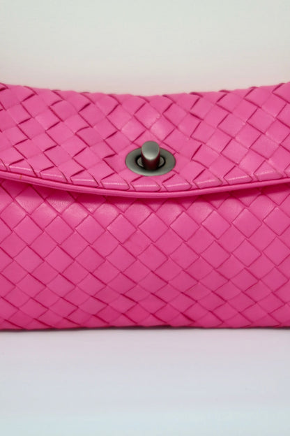 Bottega Veneta Intrecciato Pink Leather Bag