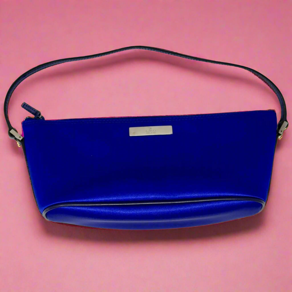 Gucci Royal Blue Silk Satin Handle Bag