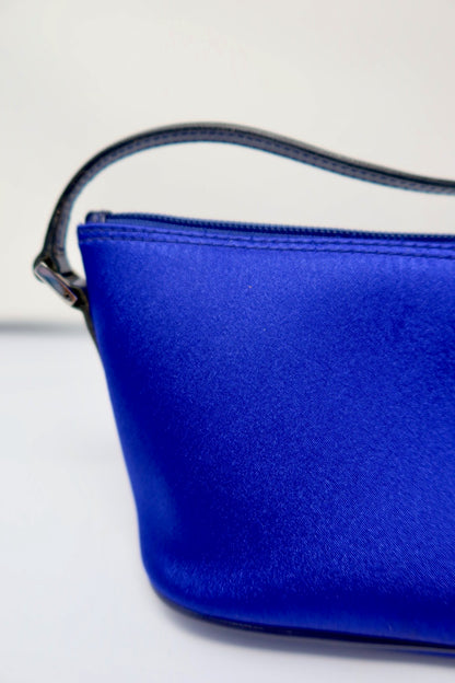 Gucci Royal Blue Silk Satin Handle Bag