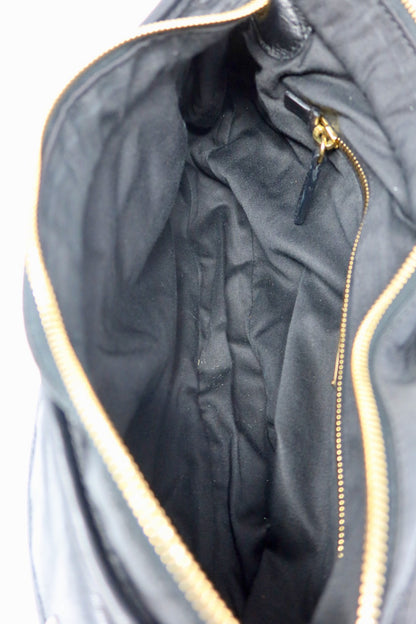 Miu Miu Matelasse Black Leather Hobo Shoulder Bag