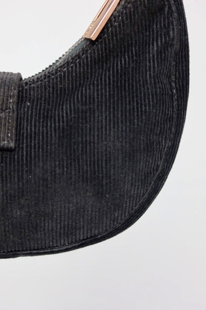 Fendi Half Moon Black Corduroy
