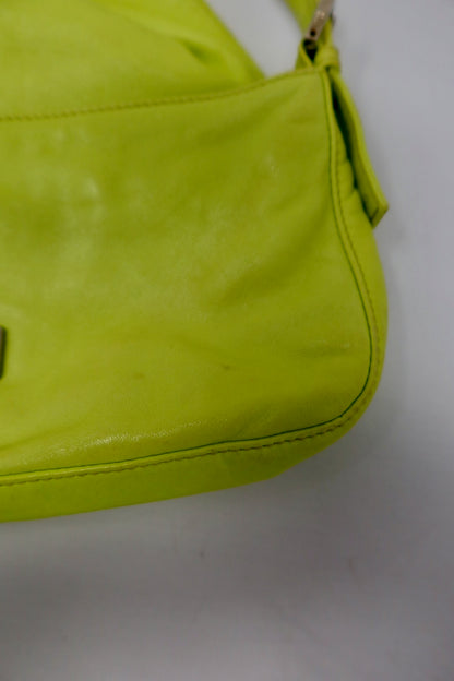 Fendi Baguette Lime Green Leather