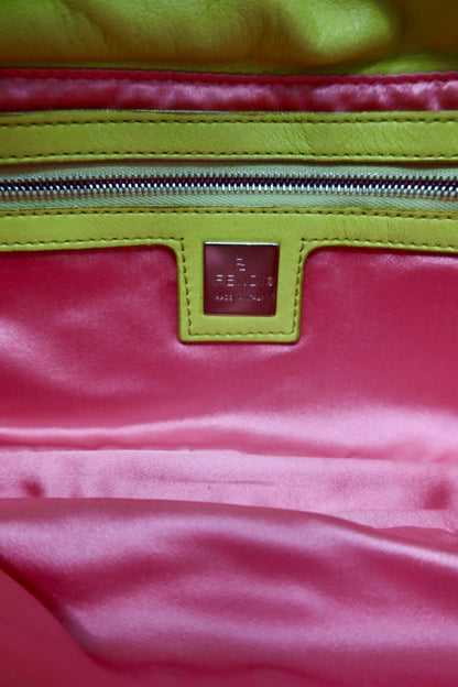 Fendi Baguette Lime Green Leather