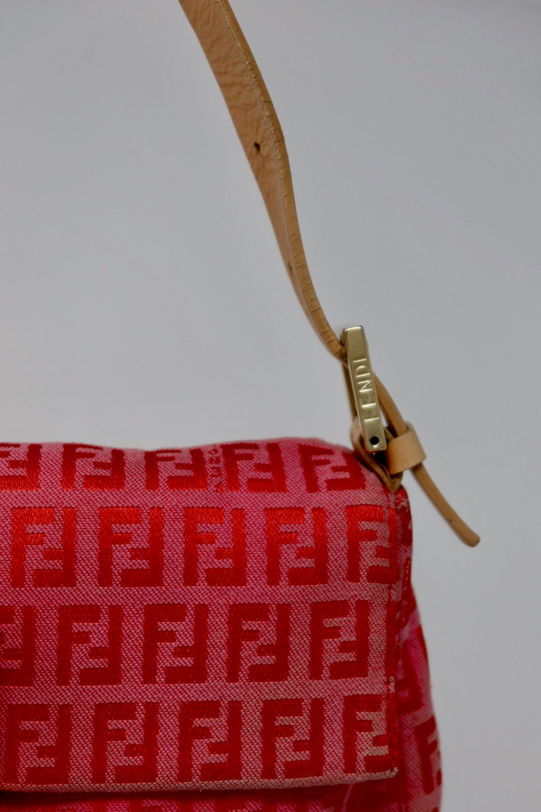 Fendi Baguette Pink Zucchino Print