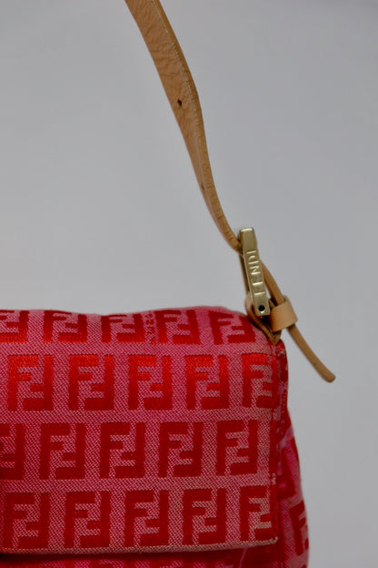 Fendi Baguette Pink Zucchino Print