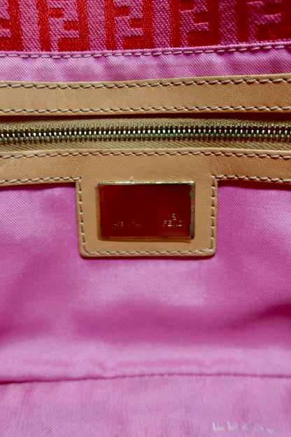 Fendi Baguette Pink Zucchino Print